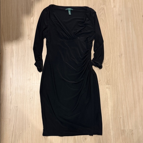 Ralph Lauren Elegant Black Long Sleeve Dress - Picture 1 of 5